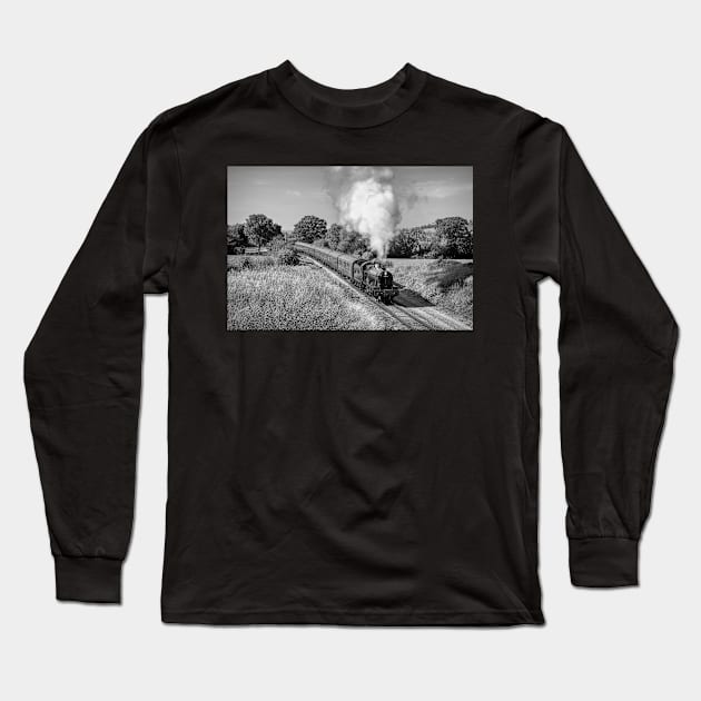 7903 Foremarke Hall - Black and White Long Sleeve T-Shirt by SteveHClark